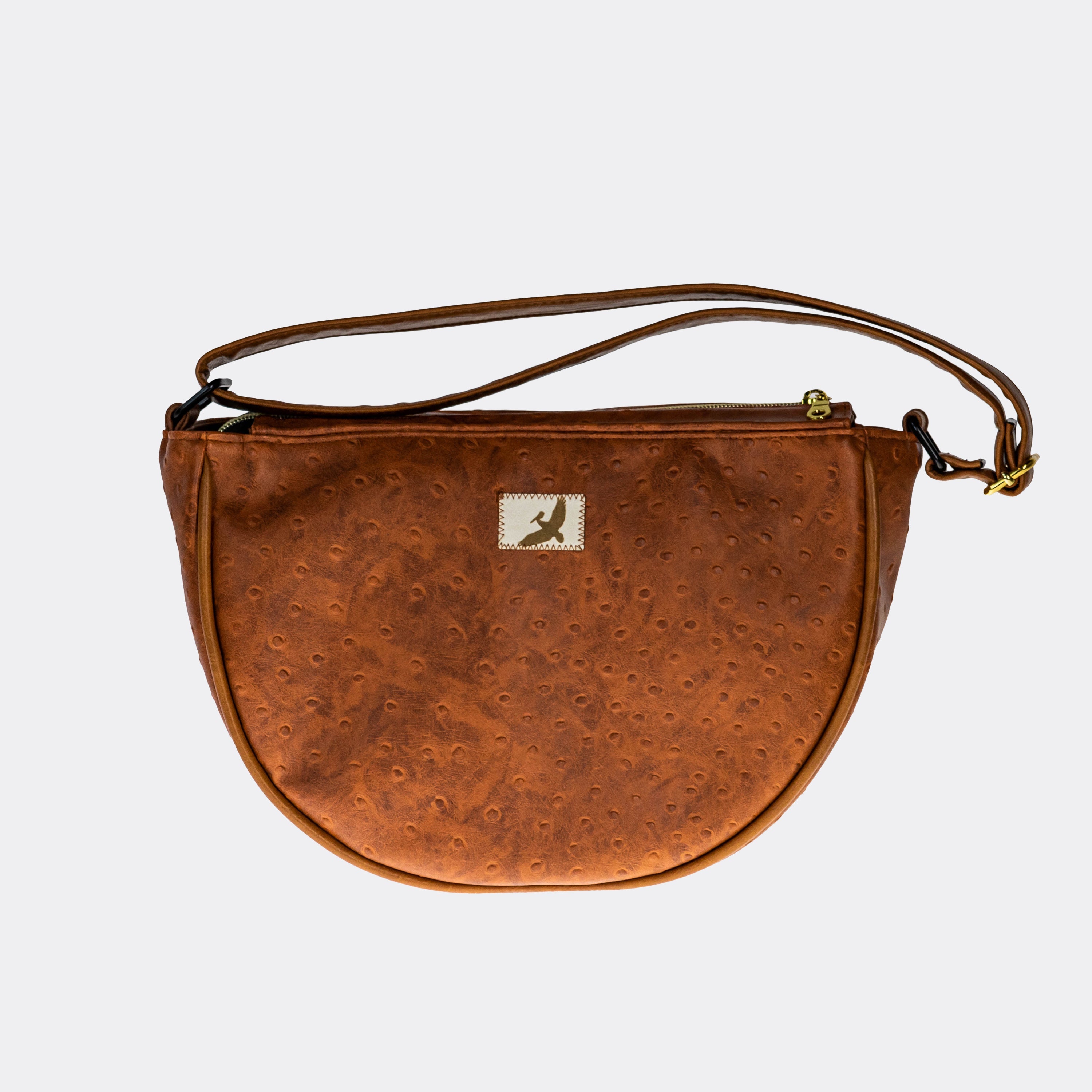 Half-Moon Cross Bag - Brown –